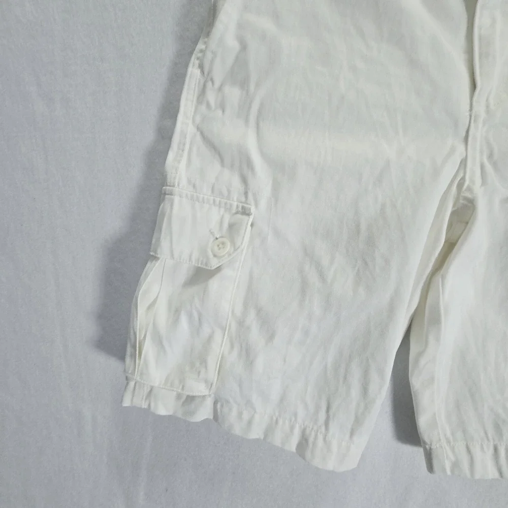 Polo Ralph Lauren Shorts Cargo Boys Size 14 Vintage White Waist 28in Inseam 10in